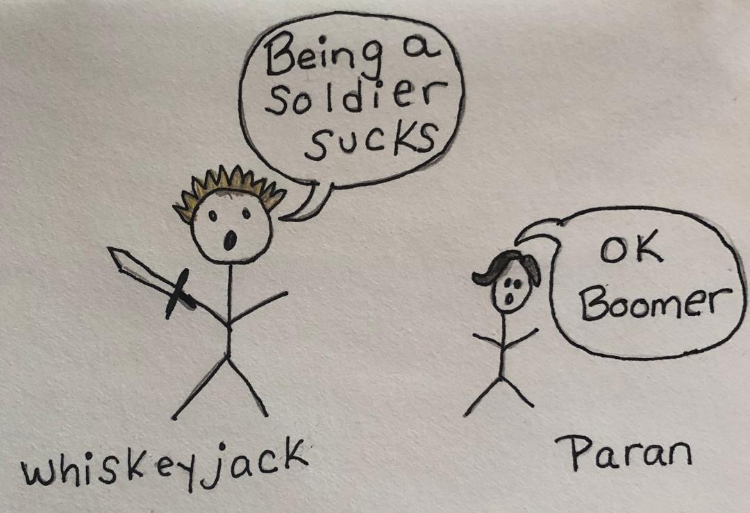 Paran calls Whiskeyjack a Boomer